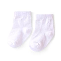 Cute Walk by Babyhug Anti Bacterial Cotton Ankle Length  Socks Pack of 3 Solid Colour -White Pink & Purple