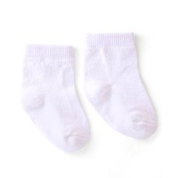 Cute Walk by Babyhug Anti Bacterial Cotton Ankle Length  Socks Pack of 3 Solid Colour -White Pink & Purple