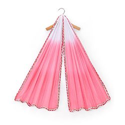 Babyhug 100% Cotton Woven Half Sleeves Choli Lehenga With Dupatta Floral Print - White & Pink