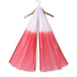 Babyhug Cotton Woven Sleeveless Embroidered Choli With Printed Lehenga & Dupatta Set - Red