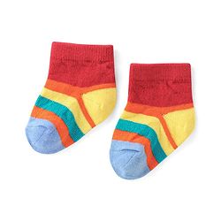 Cute Walk by Babyhug Anti Bacterial Ankle Length Socks Star Design Pack Of 3 - Multicolour