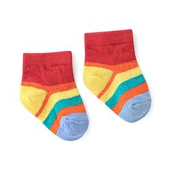 Cute Walk by Babyhug Anti Bacterial Ankle Length Socks Star Design Pack Of 3 - Multicolour