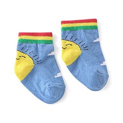 Cute Walk by Babyhug Anti Bacterial Ankle Length Socks Star Design Pack Of 3 - Multicolour