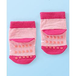 Cute Walk by Babyhug Non Terry Anti Bacterial Anti Skid Ankle Length Socks Star & Unicorn Design Pack Of 3- Multicolor