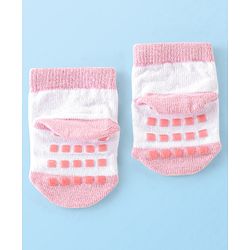 Cute Walk by Babyhug Non Terry Anti Bacterial Anti Skid Ankle Length Socks Star & Unicorn Design Pack Of 3- Multicolor