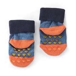 Cute Walk by Babyhug Non Terry Anti Bacterial Anti Skid Ankle Length Socks Star & Lion Design Pack Of 3 - Multicolor