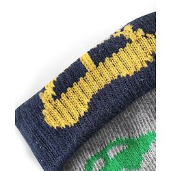 Cute Walk by Babyhug Non Terry Anti Bacterial Anti Skid Ankle Length Socks Star & Lion Design Pack Of 3 - Multicolor