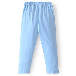 Babyhug Woven Full Sleeves Stretch Party Suit With Bow - Sky Blue