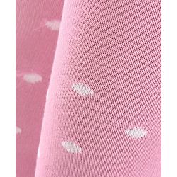 Cute Walk by Babyhug Non Terry Knit Anti Bacterial Footed Tights Polka Dot Design -Candy  Pink