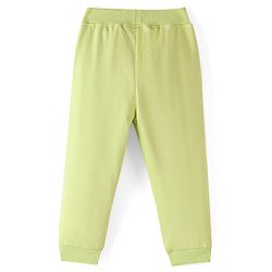 Babyhug Cotton Looper Full Length Lounge Pant With Text Print - Green