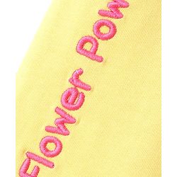 Babyhug Cotton Looper Full Length Lounge and Track Pants Floral Patch - Yellow