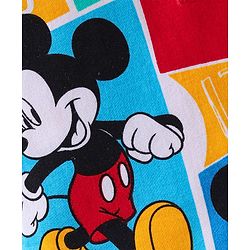 Babyhug Disney Cotton Knit Shorts  With Mickey Mouse Family Print- Multicolour
