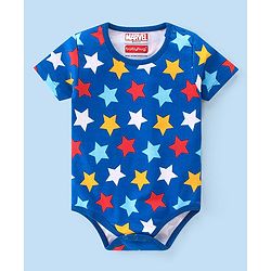Babyhug Marvel  100% Cotton Half Sleeves Onesies with Avengers Graphics Pack of 3 -Multicolour