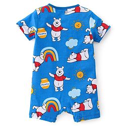 Babyhug Disney Interlock Cotton Knit Half Sleeves Romper Winnie The Pooh Print Pack of 2 - Multicolour