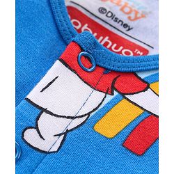 Babyhug Disney Interlock Cotton Knit Half Sleeves Romper Winnie The Pooh Print Pack of 2 - Multicolour
