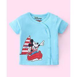 Babyhug Disney 100% Cotton Interlock Knit Half Sleeves Front Open Jhablas Mickey Mouse Print Pack of 3 - Multicolor