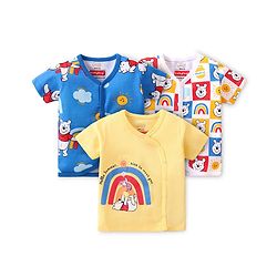 Babyhug Disney Cotton Interlock Half Sleeves Jhablas Winnie the Pooh Print Pack of 3 - Multicolour