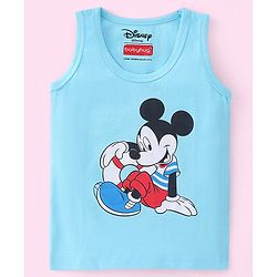 Babyhug Disney 100% Cotton Knit Sleeveless Star & Mickey Mouse Print Sando Pack of 3 - Multicolour
