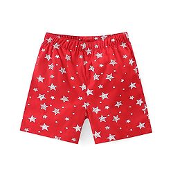 Babyhug Cotton Woven Regular Boxers Stars & Boats Print Pack of 3 - Blue Yellow & Red