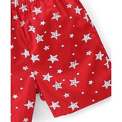 Babyhug Cotton Woven Regular Boxers Stars & Boats Print Pack of 3 - Blue Yellow & Red
