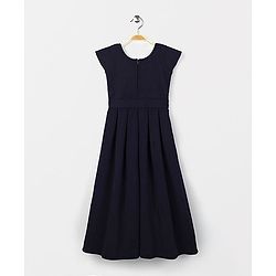 Babyhug Short Sleeves Party Wear Gown Sequined Design - Navy