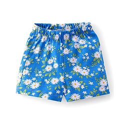 Babyhug Cotton Single Jersey Knit Half Sleeves Night Suit Floral Print - Blue