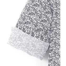 Babyhug Woven Party Wear Full Sleeves Shirt With Bow Floral Print - Blue