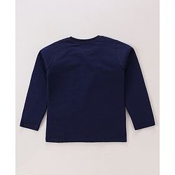 Babyhug Disney 100% Cotton Knit Single Jersey Half Sleeve Night Suit with Lion King Graphics - Navy Blue