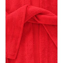 Babyhug Terry Knit Full Sleeves Hooded Bath Robe With Panda Embroidery - Red
