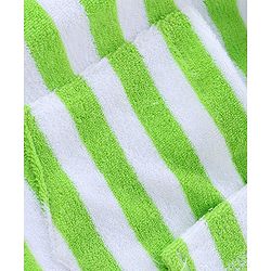 Babyhug Terry Knit Full Sleeves Bath Robe With Hood Dragon Embroidery - Green