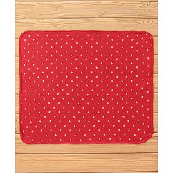 Babyhug Terry Knit Bow Print Towel Pack of 2 L 76.2 x B 76.2 cm- Red & White