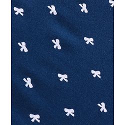 Babyhug Terry Towel Set Bow Print Pack of 2 L 76 x B 76 cm - Blue & White