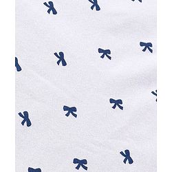 Babyhug Terry Towel Set Bow Print Pack of 2 L 76 x B 76 cm - Blue & White