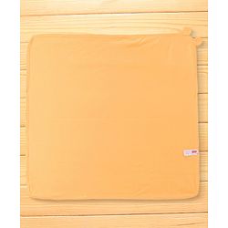 Babyhug Interlock Hooded Wrapper With Cat Print L 76.2 x B 76.2 cm - Orange