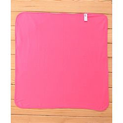 Babyhug Terry Interlock Wrapper With Hood Owl Print L 76.2 x B 76.2 cm - Pink