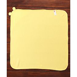 Babyhug Terry Interlock Towel Wrapper With Hood Koala Print L 76.2 x B 76.2 cm - Yellow