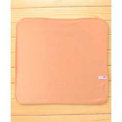 Babyhug Interlock Hooded Wrapper With Bunny Print L 76.2 x B 76.2 cm - Orange