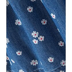 Babyhug Disney Cotton Knit Sleeveless Floral Print Frock with Bloomer & Minnie Mouse Applique - Blue