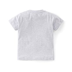 Babyhug Marvel Cotton Knit Half Sleeves T-Shirt & Shorts With Avengers Graphics - Grey