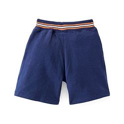 Babyhug Cotton Looper Knit Shorts With Number Embroidery - Navy Blue