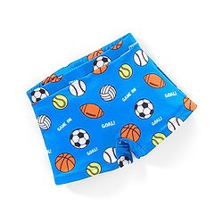 Babyhug Ball Print Swimming Trunks- Blue