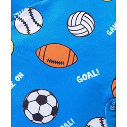 Babyhug Ball Print Swimming Trunks- Blue