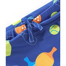 Babyhug Swimming Trunk Sports Themed Print- Navy Blue
