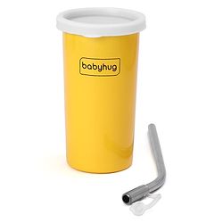 Babyhug Steel Straw Colored Tumbler Yellow - 450 ml
