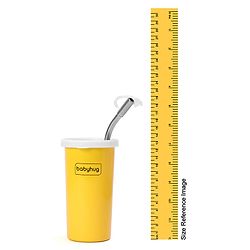 Babyhug Steel Straw Colored Tumbler Yellow - 450 ml
