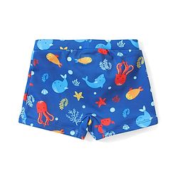 Babyhug Swimming Trunk with Sea Life Theme Print - Blue