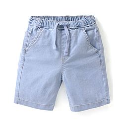 Babyhug Cotton Woven Half Sleeves Shirt & Denim Shorts Set With  Tropical Theme - Multicolor