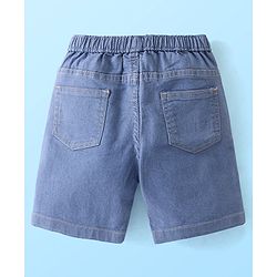 Babyhug Cotton Woven Half Sleeves Shirt & Denim Shorts Set With  Aquatic Animal Print -White &  Blue