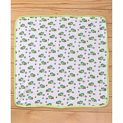 Babyhug Terry Knit Hooded Bath Towel with Animal Print L 76 x B 76 cm- White