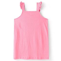 Babyhug Single Jersey Knit Frock with  Half Sleeves  T-Shirt Floral Print - Pink
